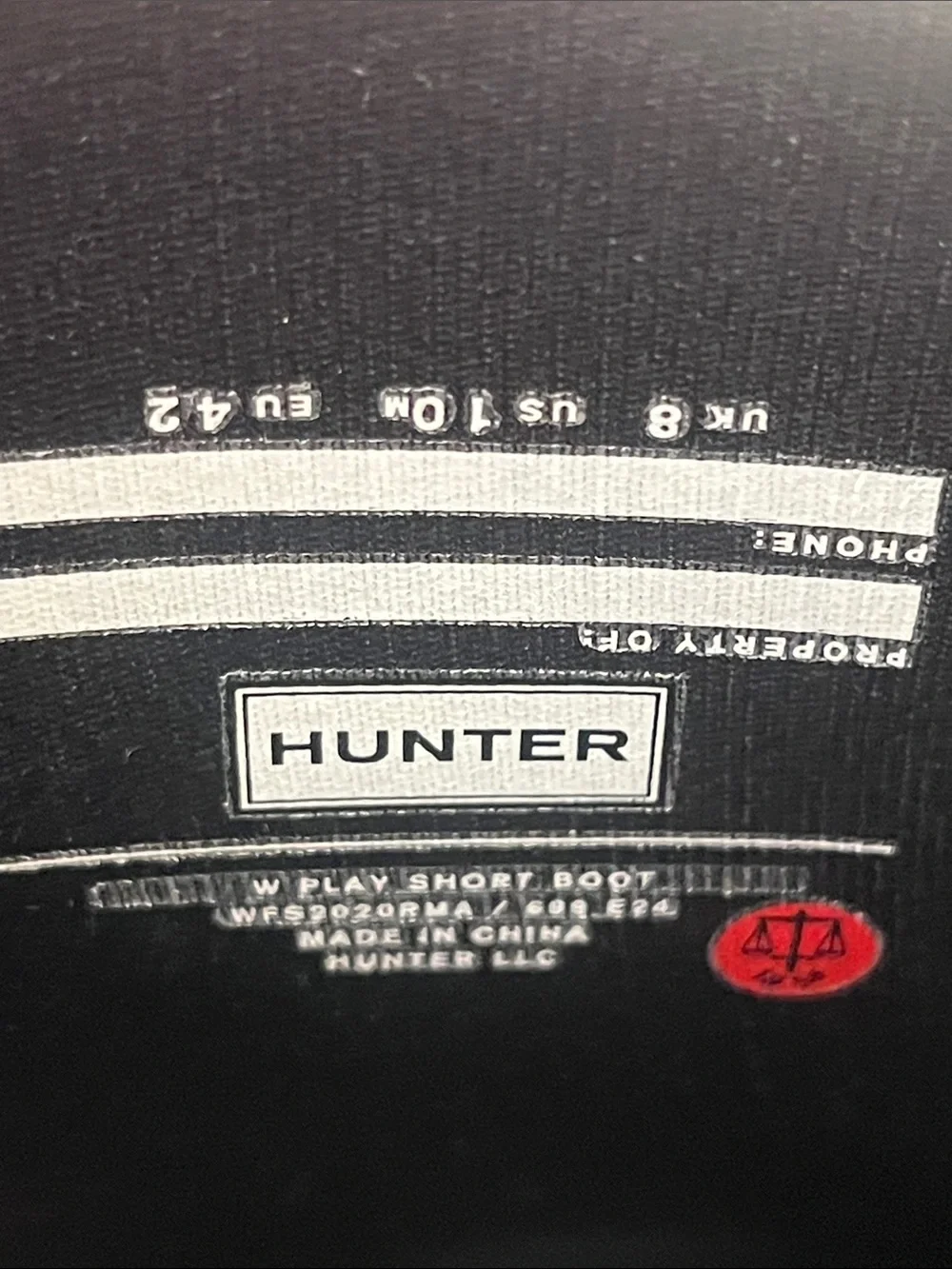 Like New! Hunter Original Waterproof Rain Bootie